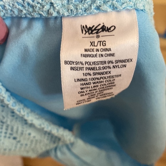 Mossimo Multi Color Blue Crochet String Bikini XL - Picture 6 of 7